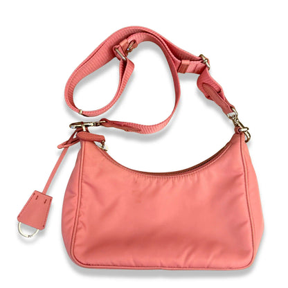 PRADA PINK NYLON SHOULDER BAG