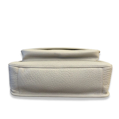 SAINT LAURENT WHITE NIKI LEATHER SHOULDER BAG