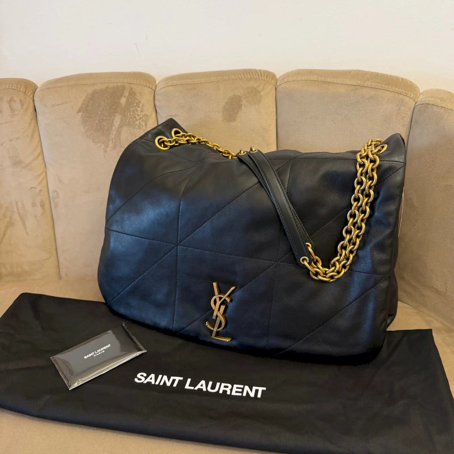 SAINT LAURENT BLACK JAMIE GIANT 7 BAG