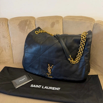 SAINT LAURENT BLACK JAMIE GIANT 7 BAG