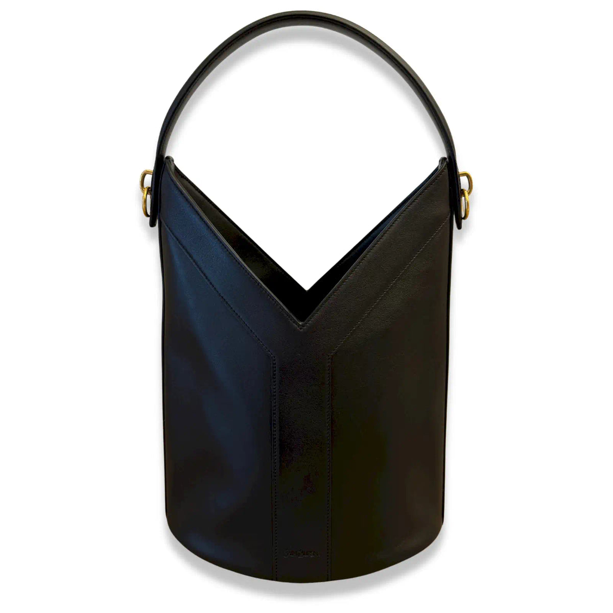 SAINT LAURENT BLACK Y TOP-HANDLE BUCKET BAG