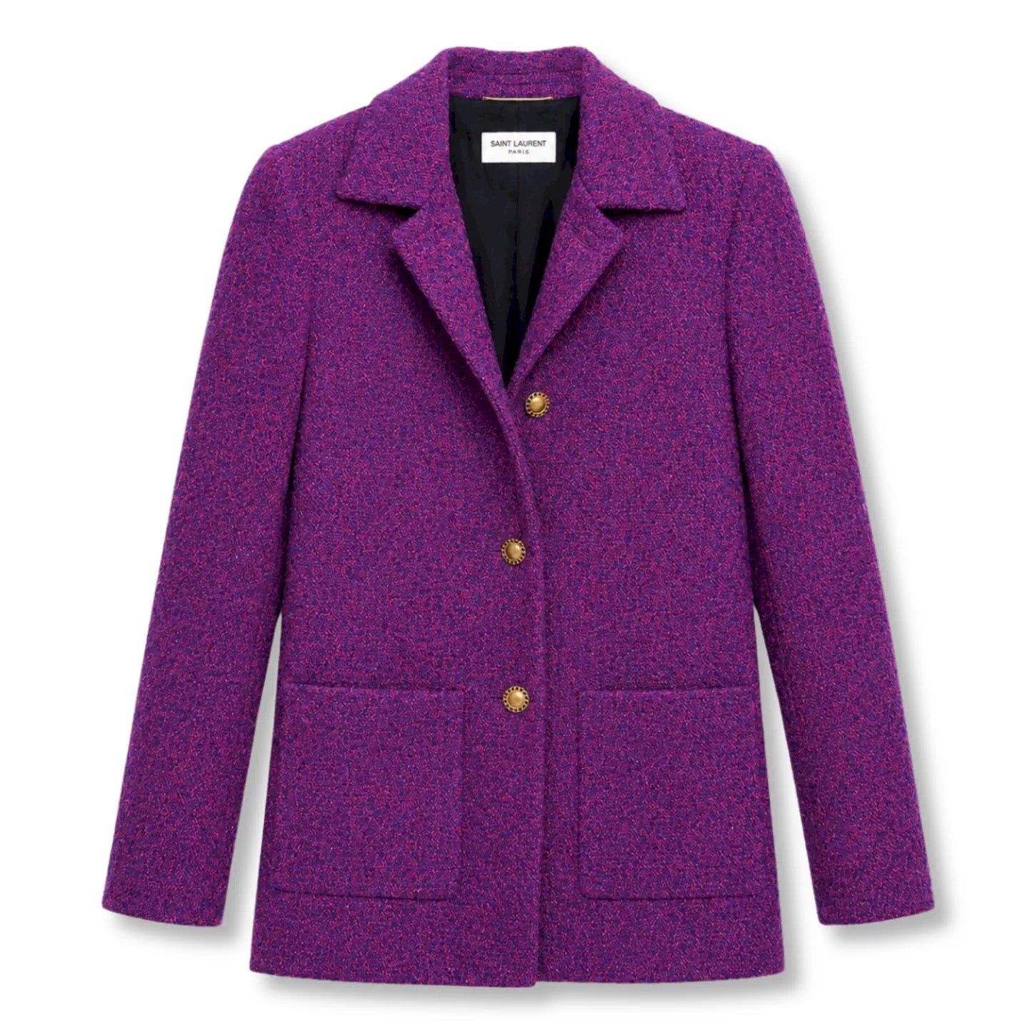 SAINT LAURENT JACKET IN BOUCLE LUREX PURPLE