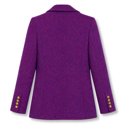 SAINT LAURENT JACKET IN BOUCLE LUREX PURPLE