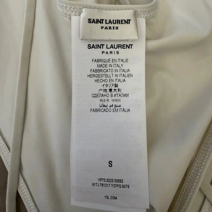 SAINT LAURENT WHITE ONE-PIECE SWIMSUIT