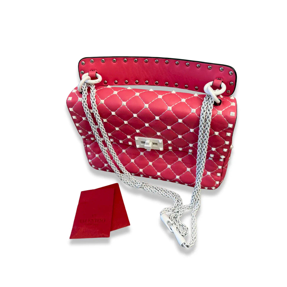VALENTINO GARAVANI PINK ROCKSTUD SPIKE BAG