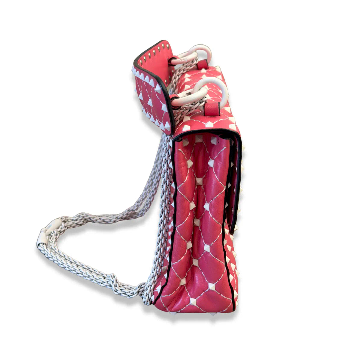VALENTINO GARAVANI PINK ROCKSTUD SPIKE BAG
