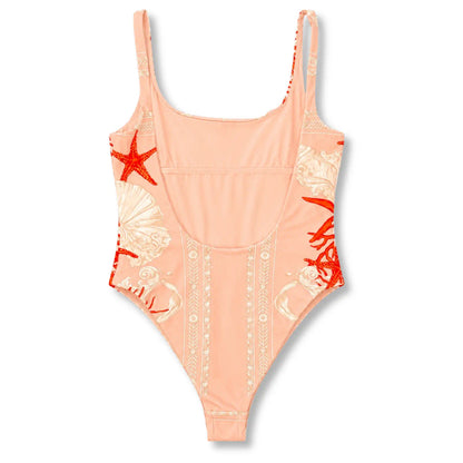 VERSACE PINK CORAL PRINT ONE PIECE SWIMSUIT