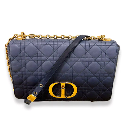 BOLSO DE MANO GRANDE DIOR BLUE CARO