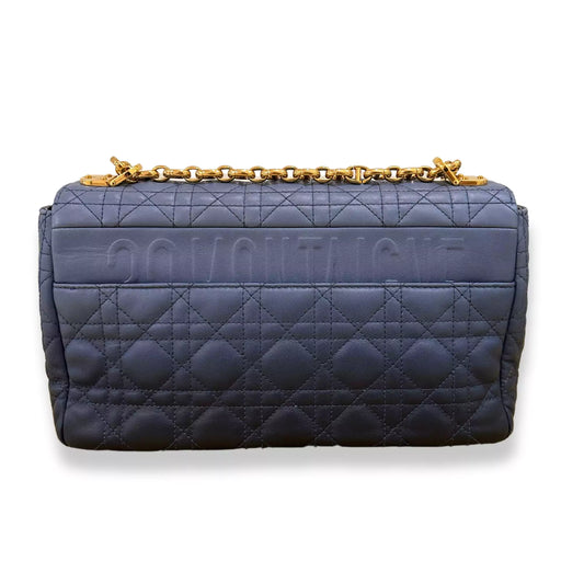 BOLSO DE MANO GRANDE DIOR BLUE CARO