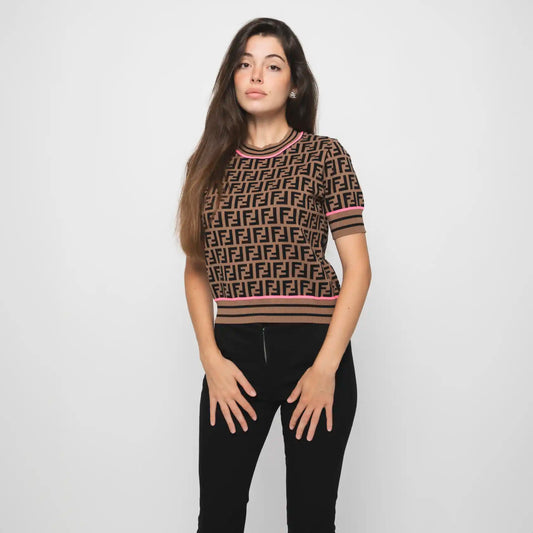 Fendi MONOGRAM PRINT TSHIRT