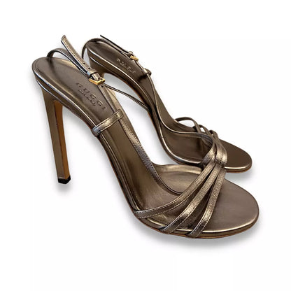 Sandalias GUCCI GG de piel color bronce