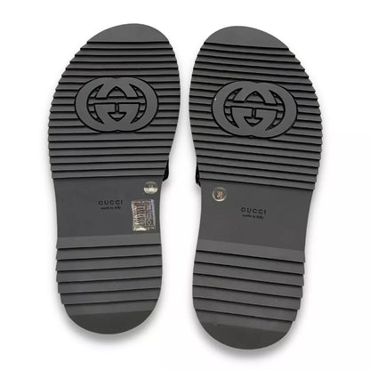 Sandalias tipo slide con monograma GG de GUCCI