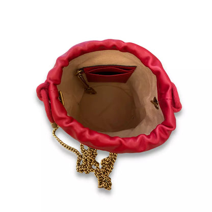 GUCCI RED MARMONT MINI BUCKET BAG
