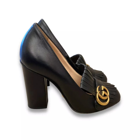 ZAPATOS DE TACÓN GUCCI MARMONT NEGROS GG