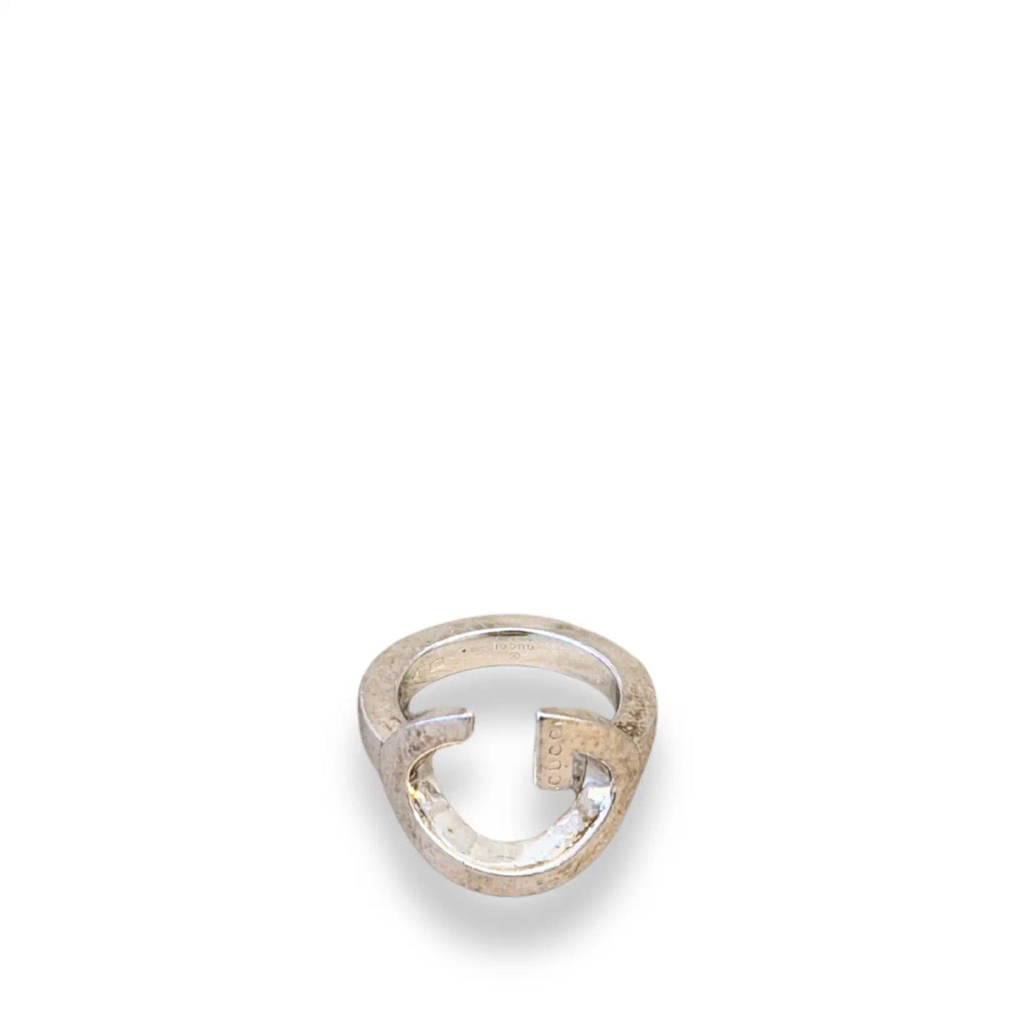 GUCCI SILVER 925 G LOGO RING