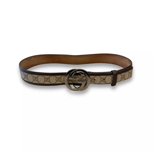 GUCCI  DOUBLE G  BROWN BELT
