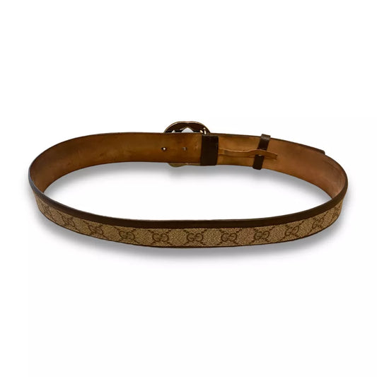 GUCCI  DOUBLE G  BROWN BELT