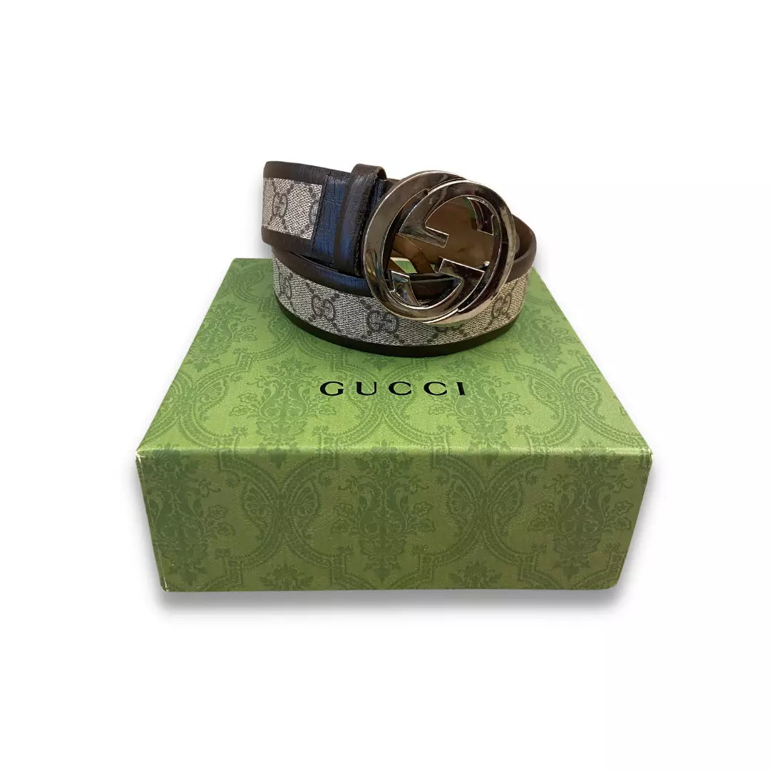 GUCCI  DOUBLE G  BROWN BELT
