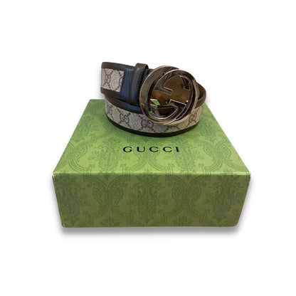 CINTURÓN MARRÓN DOBLE G GUCCI