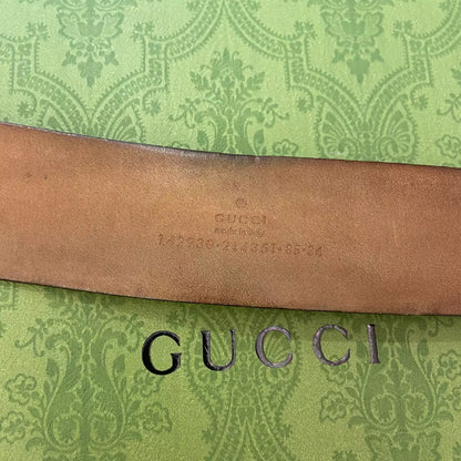 CINTURÓN MARRÓN DOBLE G GUCCI