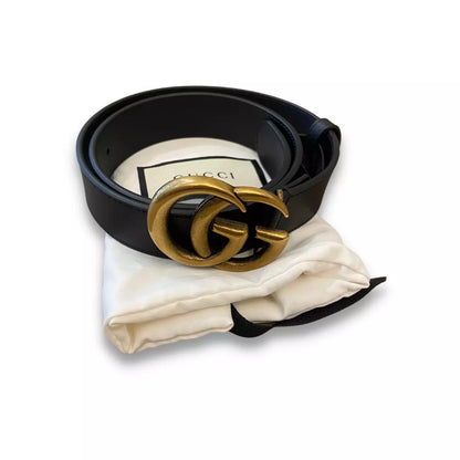 GUCCI  DOUBLE G  BROWN BELT