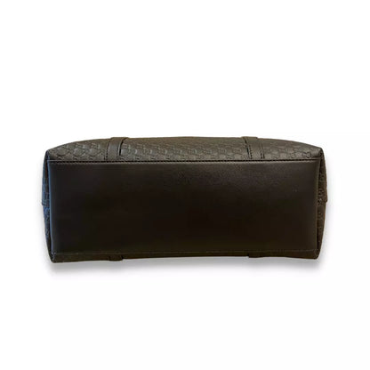 GUCCI BLACK LEATHER MICROGUCCISIMO ABBEY BAG