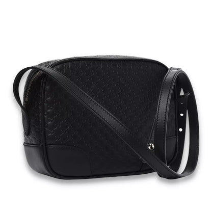 BOLSO DE MENSAJERO GUCCI MINI BREE MICROGUCCISIMA NEGRO