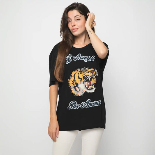 GUCCI BLACK TIGER T-SHIRT
