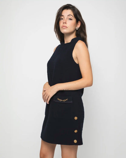 GUCCI BLUE TWEED DRESS