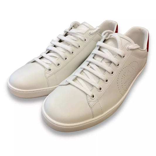 GUCCI WHITE/RED ACE SNEAKERS