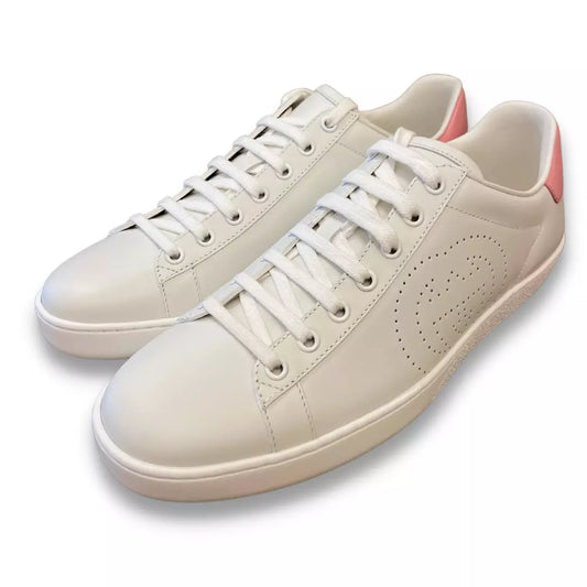 GUCCI WHITE/PINK ACE SNEAKERS