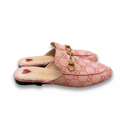 GUCCI PINK PRINCETOWN SLIPPERS