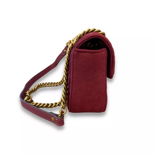 GUCCI PURPLE VELVET MARMONT BAG