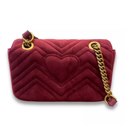 GUCCI PURPLE VELVET MARMONT BAG