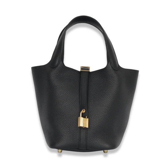 HERMÈS BLACK PICOTIN LOCK 18 BAG