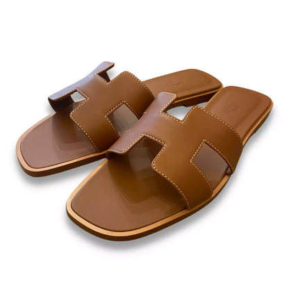 Sandalias Hermes Gold Orange