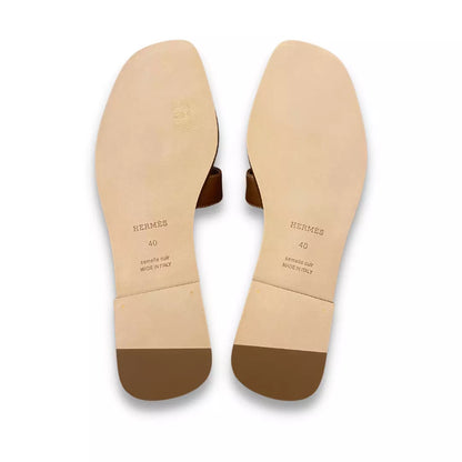 Sandalias Hermes Gold Orange