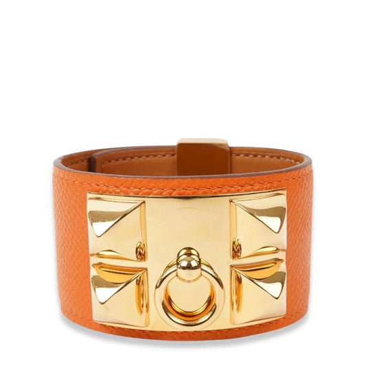 HERMÈS ORANGE COLLIER DE CHIEN BRACELET