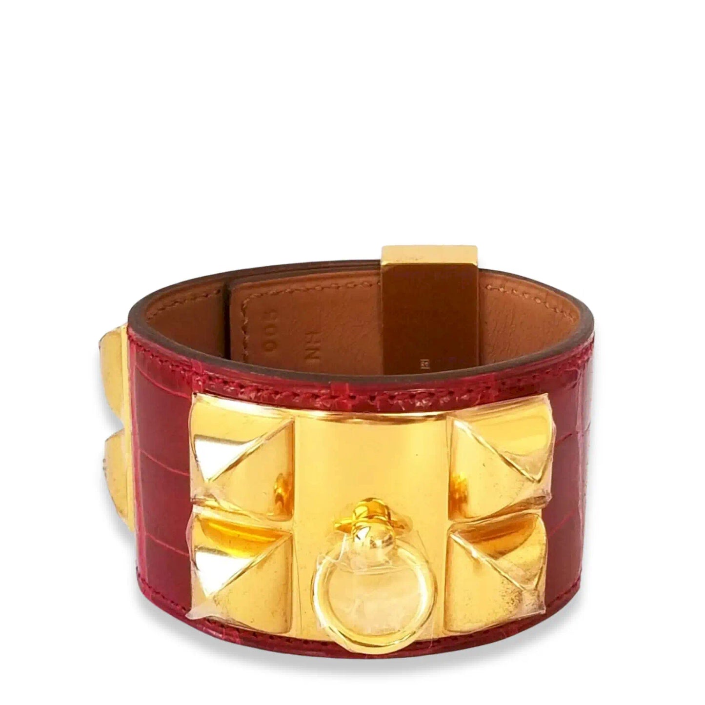 HERMÈS SANGUINE ALLIGATOR COLLIER DE CHIEN BRACELET