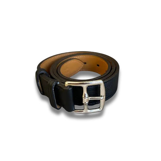 HERMÈS BLACK ETREVIERE BELT