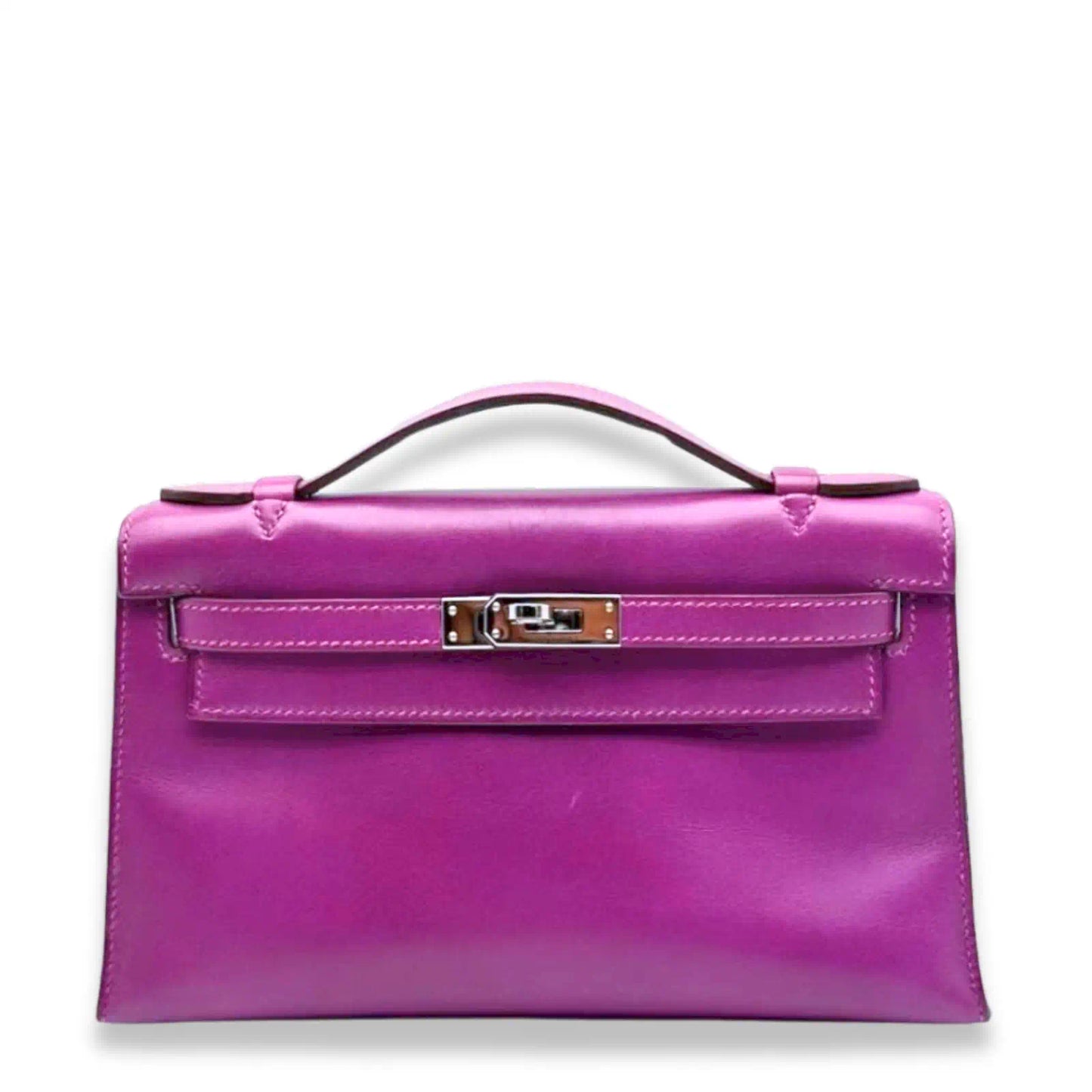 HERMÈS VIOLET TADELAKT KELLY POCHETTE BAG