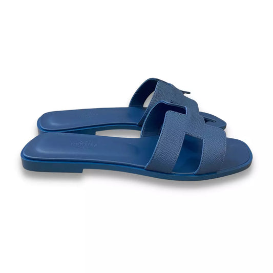 HERMÈS BLEU BLEUET ORAN SANDALS