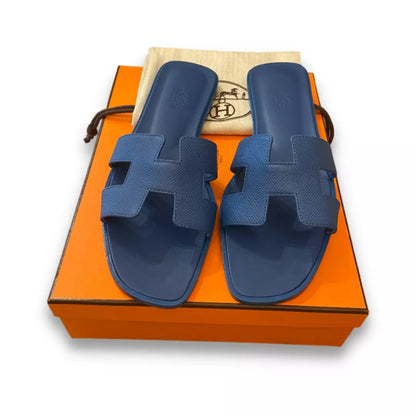 HERMÈS BLEU BLEUET ORAN SANDALS