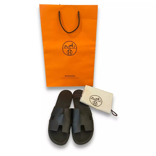 HERMÈS NOIR IZMIR SANDALS