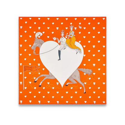 HERMÈS ORANGE SILK TEA TIME 70 LIMITED EDITION CARRÉ