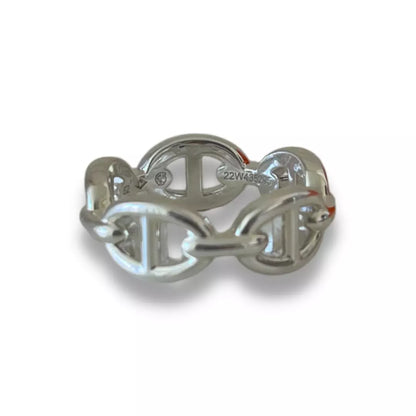 ANILLO HERMÈS PLATA 925 CHAINE D'ANCRE ENCHAINEE