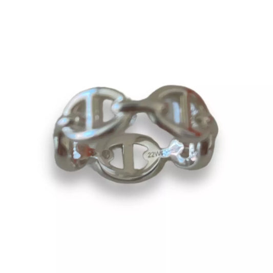 ANILLO HERMÈS PLATA 925 CHAINE D'ANCRE ENCHAINEE