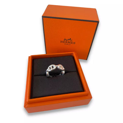 ANILLO HERMÈS PLATA 925 CHAINE D'ANCRE ENCHAINEE