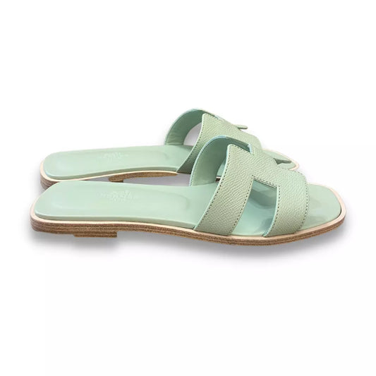 Sandalias Hermès Vert Jade Orange