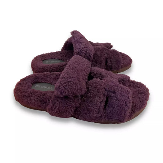 SANDALIAS CHIPRE DE LANA VIOLETA HERMÈS 
